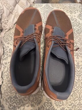 On Running Men's Sneakers in Copper Brown and Gray